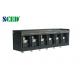 40A 600V PCB Barrier Terminal Block 13.00mm , Right Angle Wire Inlet