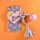 TPU Love Smile Shape Pasted Small Wool Ball Strap Cell Phone Case Cover For iPhone 7 6s Plus