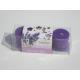 3pk  purple & pink  lavender fragrance assorted  pillar candle with printed wrapping  label packed into clear box