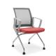 Foldable PP Plastic Mesh Fabric School Student Training Chair with Wheel and No Handrail