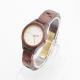 Red Sandalwood Womens Stainless Steel Watch Female Wooden Watches