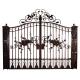 Security Entrance Cast Iron Decor Gate / Double Entry Ornamental Metal Gates