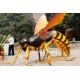 Sun Proof Giant Artificial Insects , Animatronic Bee With Realistic Stripe