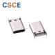 LCP / Brass USB Type C Female Connector , Micro USB Jack Connector For Mobile Phone