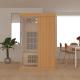 2 Person Wood Precut Far Infrared Sauna With Transparent Tempered Glass Door