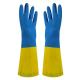 Bicolor Industrial Flock Lined Household Gloves Neoprene Gloves Chemical Resistance