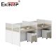 Wooden Modern Style Employee Desk Workstation With Privacy Screen Panel
