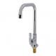 304 Stainless Steel Kitchen Faucet with Monochrome Brass Sprayer and Single Lever