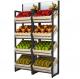 600CM 140CM 50kgs Vegetable And Fruit Display Stand Vegetable Rack For Shop