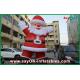 Custom Height Inflatable Holiday Decorations , Outdoor Inflatable Santa Claus