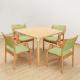 Interior Brown Coffee Wooden Table Set Compact Contemporary Wood Dining Table