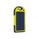 Laser Logo Yellow Solar Powered Portable Charger 6000mAh Bettery Capacity
