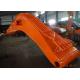 Orange Long Reach Excavator Booms Heavy Duty Larger Work Range With Lamp Bracket