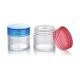 20ml Empty Clear Jar Plastic PS Face Cream Jar with Customized Color Lid