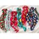 Christmas seamless colorful festival collar-streamer hair accessories ladies scrunchie head wholesale