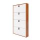Home 4 Layers Metal Shoe Storage Cabinet Simply Double Colror