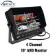 Black High Definition 4 Channel Car Monitor 7 9 10 Size Optional For A Variety Of Vehicles System PAL / NTSC