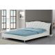 White Morden Faux Leather Plywood Bed Frame Single Double King Size Wholesale