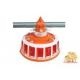 Orange Poultry House Equipment Feed Pans For Chickens 2kg Capacity