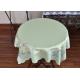 Chemical Fiber Light Green Table Cloth , Embroidered Square Table Cloths