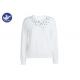 Metal Star Rivet Womens Knit Pullover Sweater  Crew Neck Long Sleeves Jumper