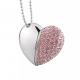 Customized Design Aluminium Diamond Heart Shape Jewelry USB flash drive 2Gb 2.0 USB memory Stick