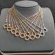 LOVE 18K Rose Gold Necklace 15'' - 16.1'' Chain Length With 2 Brilliant Cut Diamonds