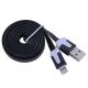 Dual Color Noodle USB Cable Sync Flat Data Charger Cable for iPhone 2G3G4G4S iPad black