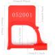 Plastic Security Padlock Seal Numbered Tamper Evident Disposable Lock For Luggage Bag Clothes (Red, 100 Pcs)