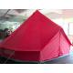 Red Color 5m Canvas Bell Tent With 4 Windows / Air Vents Fire Resistant