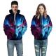 Cool 100% Cotton Lovers Matching Couple Hoodies King And Queen Autumn