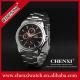 Luxury Style Men's Watch Stainless Steel Strap 3 Dials for Decoration Rose Gold Watch Male Quartz Wrist Watch
