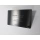 Matte Black Plated Laser Engrave Metal Business Cards / Stainless Steel Membership Card