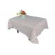 Gray Linen Grid Checkered Table Cloth For Book Desk And Storage Table