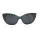 Cateye acetate sunglasses Men Women special green pattern UV 100%
