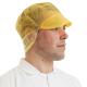 Breathable Non Woven Disposable Head Cap With Peak And Hairnet / Light Weight