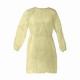 Yellow Simple Long Sleeve Disposable Plastic Gowns Anti Blood Isolation Gowns