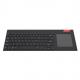 2.4G Wireless Keyboard With Touch Pad With Easy Media Control Solid Stainless Ultra Compact Full Size Keyboard For PC TV