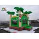 5x4.5m Green Coconut Tree Kids Inflatable Jumping Castle / Blow Up Bounce House