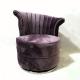 popular new design velvet fabric round upholstery single seat lounge chair for living room event party