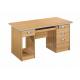 Commercial Grade Wood Computer Desk With File Cabinet Strongly Nail Holding