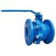 Industrial Cast Iron Ball Valve With Lever Operator 2 PC Flanged Ball Valve