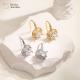 Geometric Cubic Zirconia Ear Buckle 18k Gold Plated Diamond Earrings Women Jewelry