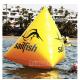 Water Buoy Swim Buoy Inflatable Triangle Buoys Giant Floating Marker Buoy Yellow