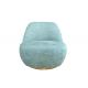 Aqua Fabric Swivel Chair High Density Sponge Metallic Plinth Aqua Swivel Chair