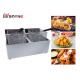 6.5kw Snack Food Stainless Steel Electric Fryer With Foam Inside