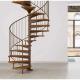 ISO9001 BV Space Saving Spiral Staircase Wood Step Balcony Stairs Indoor
