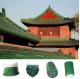 Traditional Celadon Glazed Roof Tiles Semicircle Shaped