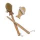 Wood Detachable Handle Body Bath Scrub Brush Separable Fish Shape Head With Hand Belt