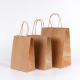 Recyclable Gravure Carrying Shopping Bags Varnishing Takeaway Food Kraft Paper Bag